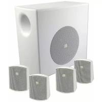 JBL Control 50 Pack WH комплект сабвуфер Control 50S/T и 4 сателлита Control 52. Суммарная продолжительная (100ч) мощность 100Вт, переключаетель режим