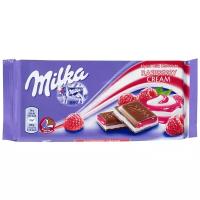 Шоколад Milka Raspberry Cream молочный с малиново-сливочной начинкой, 100 г