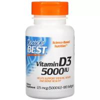 Витамины Doctor's Best Vitamin D3 5000 IU 180 капс