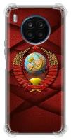 Дизайнерский силиконовый с усиленными углами чехол для Хуавей Нова 8i / Huawei Nova 8i Герб СССР