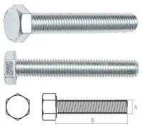 Болт М18х100 мм шестигр, цинк, кл. пр. 5.8, DIN 933 (10 шт в карт. уп.) STARFIX (SMC2-25553-10)