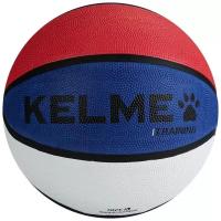 Мяч баскетбольный KELME Foam rubber ball, 8102QU5002-169, размер 5, 8 панелей, резина, белый-синий-красный