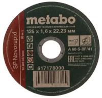 Диск Metabo SP-Novorapid 125x1.6x22.2mm RU отрезной для нержавеющей стали 617178000