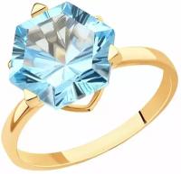 Золотое кольцо Diamant online 256869 с топазом