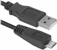 Кабель Defender USB - microUSB (USB08-06), 1.8 м, черный