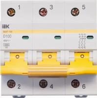 Автоматический выключатель IEK ВА 47-100 (D) 10kA 50 А