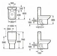 Унитаз Roca DAMA SENSO COMPACTO 342518000, двойной выпуск