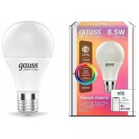 Gauss Лампа Smart Home A60 8,5W 806lm 2700-6500 К E27 RGBW+изм.цвет.темп.+диммирование LED