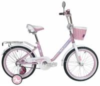 Велосипед детский 16 Black Aqua Princess розово-белый (свет. колеса)