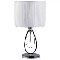 Лампа декоративная Omnilux Mellitto OML-63804-01, E27, 60 Вт, цвет арматуры: серебристый, цвет плафона/абажура: белый
