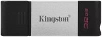 Флешка Kingston DataTraveler 80 32 ГБ, 1 шт., черный/серебристый