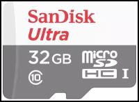Память MicroSDHC 032Gb SanDisk Class10 U1 Ultra Android 100MB/s без ад. (SDSQUNR-032G-GN3MN)