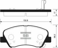 Колодки тормозные передние Sangsin Brake SP1399