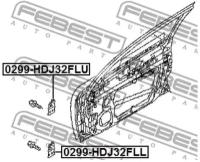 Петля передней левой двери верхняя FEBEST 0299HDJ32FLU