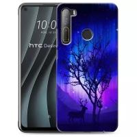 Дизайнерский силиконовый чехол для HTC Desire 20 Pro Северное сияние