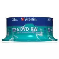 Диск DVD-RWVerbatim4.7Gb 4x, 25 шт