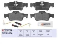 Комплект тормозных дисковых колодок задн. c эл. датч. износа и смазкой для суппортов MB CLS (C218, C 219) 08-, MB E-Class (W211, W212) 03-, MB S-Clas MARSHALL M2623334