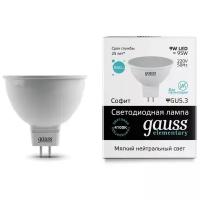 Лампа светодиодная gauss LED Elementary MR16 GU5.3 9W 4100K GU5.3, JCDR, 9Вт, 4100К