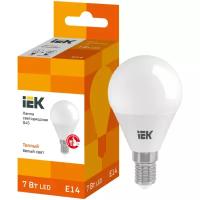 Лампа светодиодная IEK LLE-G45-7-230-30-E14, E14, G45