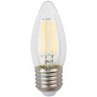 Лампа светодиодная Эра F-LED B35-5W-827-E27 (филамент, свеча, 5Вт, тепл, E27)