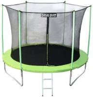 Батут Atlas Sport 252 см 8ft с внутренней сеткой и лестницей Green