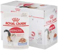 ROYAL CANIN Feline Health Nutrition Instinctive Adult Cats консервированный влажный корм для кошек, в желе, пауч 85гx24шт