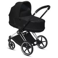 Коляска для новорожденных Cybex Priam III Deep Black, шасси chrome/black