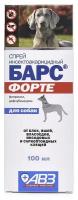 АВЗ Барс форте Спрей для собак инсектоакарицидный Фипронил, дифлубензурон 100 мл