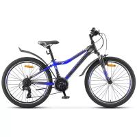 STELS Велосипед Stels Navigator 410 V 24 21-sp V010 (2019) Размер рамы: 12 Цвет: Чёрный/синий