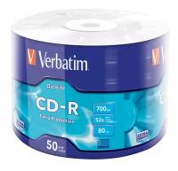 Диск CD-RVerbatim700Mb 52x Extra Protection, 50 шт