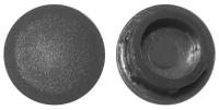 Пластиковая заглушка под отверстие диаметром 12 мм, темно серого цвета, с диаметром шляпки 15 мм (30шт)