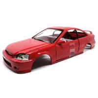 Honda Civic coupe 2000 года 1:24 сборная масштабная металлическая модель автомобиля