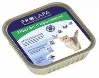 Prolapa 100 г ламистер полнорационный консервированный корм паштет с кроликом для кошек