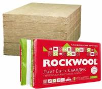 Утеплитель Rockwool Роквул Лайт Баттс скандик 100 мм Каменная вата