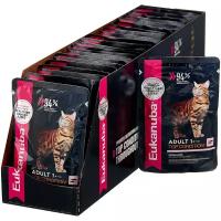 EUKANUBA CAT ADULT SALMON для взрослых кошек с лососем в соусе (85 гр х 24 шт)