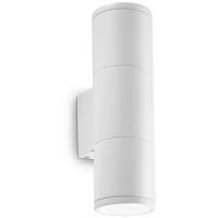 IDEAL LUX Уличный настенный светильник Gun AP2 Small Bianco, GU10, 70 Вт, цвет арматуры: белый, цвет плафона белый