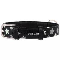 Для ежедневного использования ошейник COLLAR Glamour Звездочка 3586, обхват шеи 30-39 см, черный