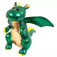 Мягкая игрушка ABtoys Металлик Дракон, 20 см, зеленый
