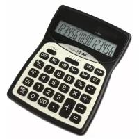 Калькулятор бухгалтерский MILAN 152016BL, черный/белый