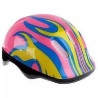 Шлем защитный детский, размер M (55-58 см), цвет розовый