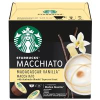 Кофе в капсулах Starbucks Dolce Gusto Caps Madagascar Vanilla Macchiato, Старбакс в капсулах для кофемашины Нескафе Дольче Густо, эспрессо, 12 штук