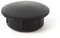 Пластиковая заглушка под отверстие диаметром 10мм, черного цвета, с диаметром шляпки 12мм (30шт)