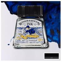 Тушь Winsor&Newton для рисования, ультрамариновый, стеклянный флакон 14мл