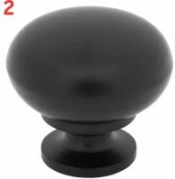 Ручка-кнопка мебельная Palladium DMK-104. BLMATT, цвет матовый черный (2 шт.)