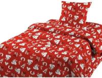 Детское постельное белье Шуйская бязь мишки на красном 1,5 спальное (детские расцветки)