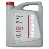 Синтетическое моторное масло Nissan 0W-20 FS SN/GF-5, 5 л, 1 шт