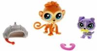 Набор фигурок Littlest Pet Shop Набор обезьяна Cheep Cheep Chipman (#4072) и щенок Luke Yorkshire (#4073)