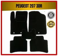 Комплект ворсовых ковриков ECO на Peugeot 207 3dr 2006-2015 / Пежо 207