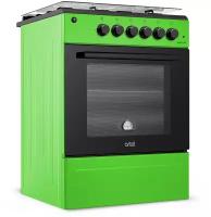 Плита комбинированная ARTEL APETITO 10-E зеленая, 60 см газовая с электрической духовкой, электроподжиг, 3 режима духовки, подстветка
