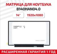 Матрица (экран) для ноутбука B140HAN04.0, 14